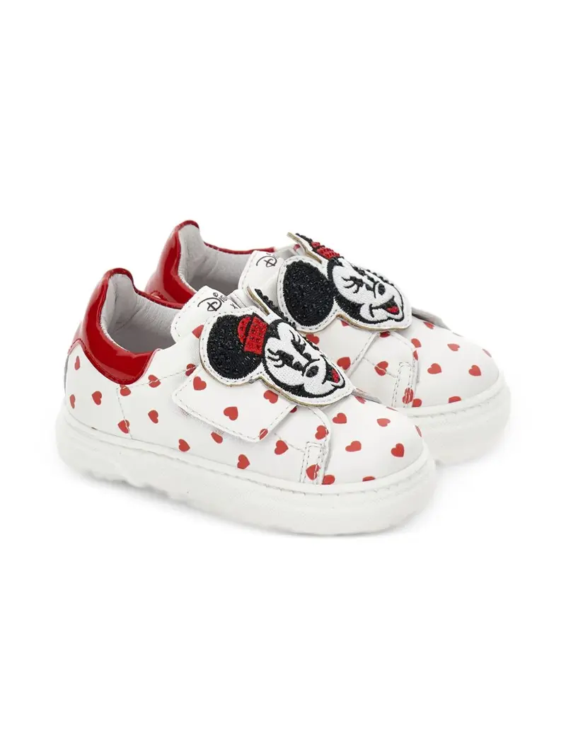 Sneakers bianche/rosse per bambina