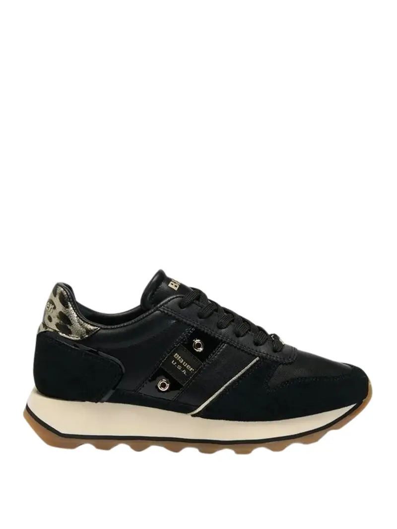 Sneakers Blauer Mills01 - Nero/Leopardata