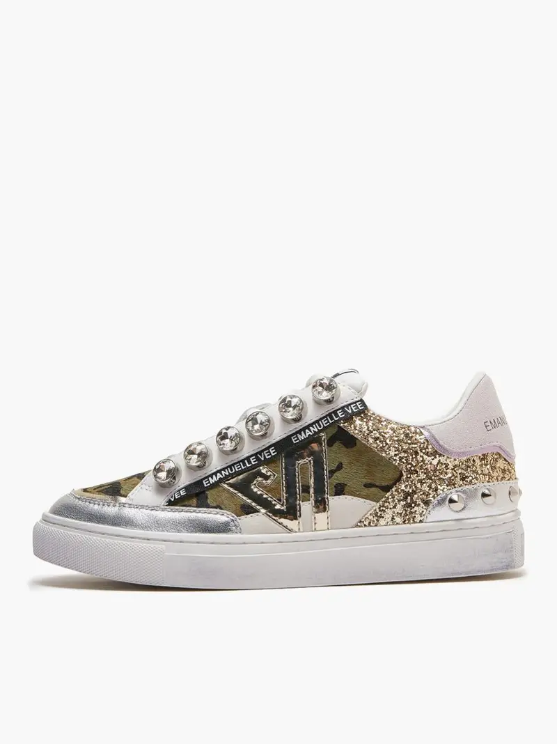 sneakers con castoni maculata