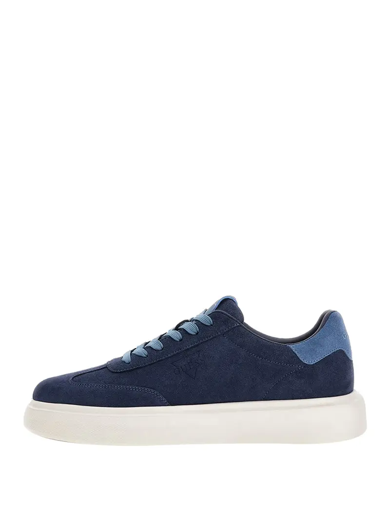 Sneakers Guess Plaza Misto Pelle Scamosciata - Blu