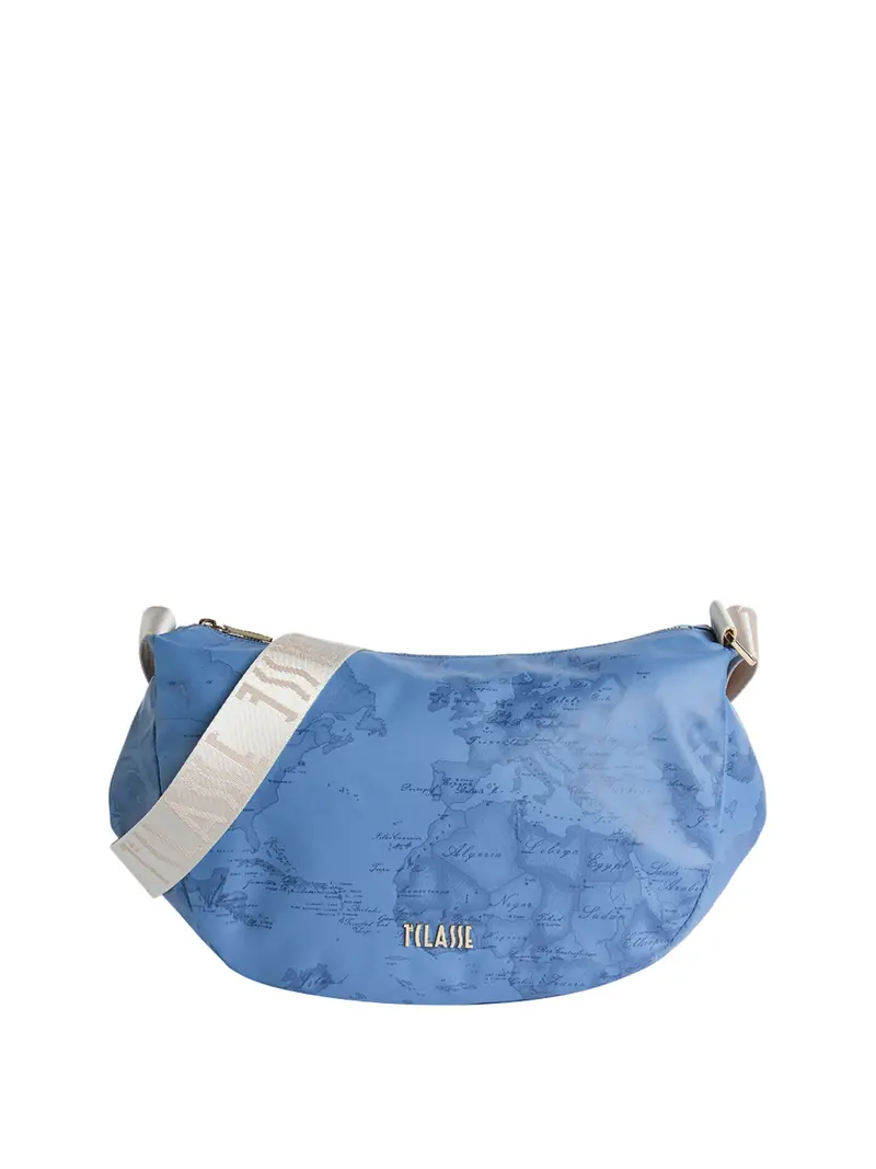 Soft Prima Classe Color Tracolla A Mezzaluna Grande - Blu Jeans