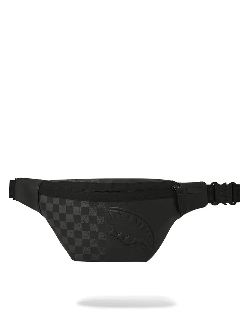SPRAYGROUND Marsupio Uomo HALF SPRITZ BLACK/GREY CHECK SAVVY CROSSBODY 910B6861NSZ Nero