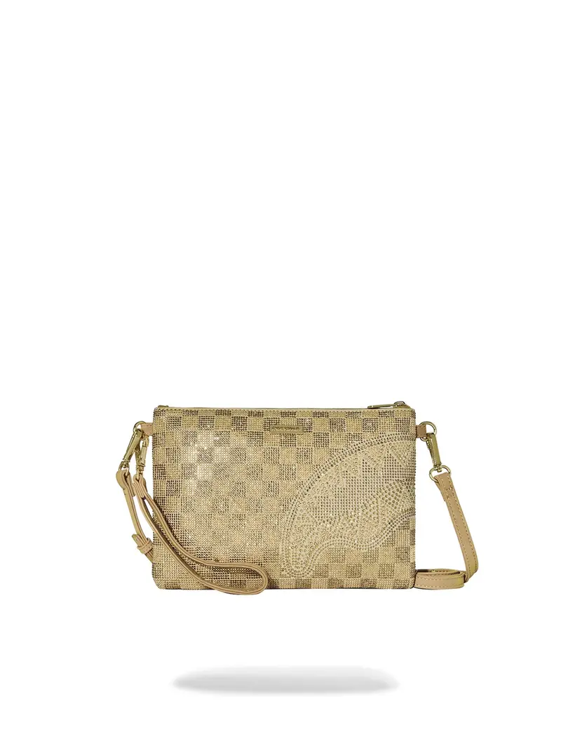 SPRAYGROUND Pochette Donna 2 TONE GOLD TRINITY CROSSOVER CLUTCH - 910B9481NSZ