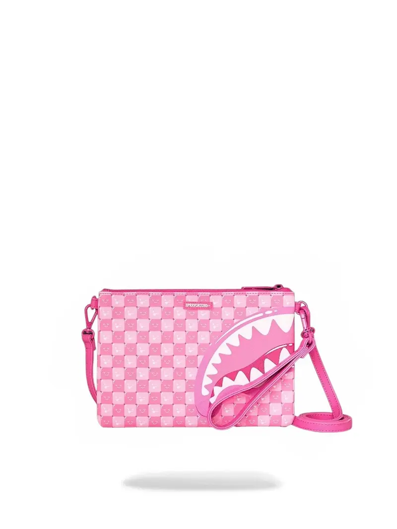SPRAYGROUND Pochette Donna PINK NEW CHECK FACES CROSSOVER CLUTCH - 910B9321NSZ