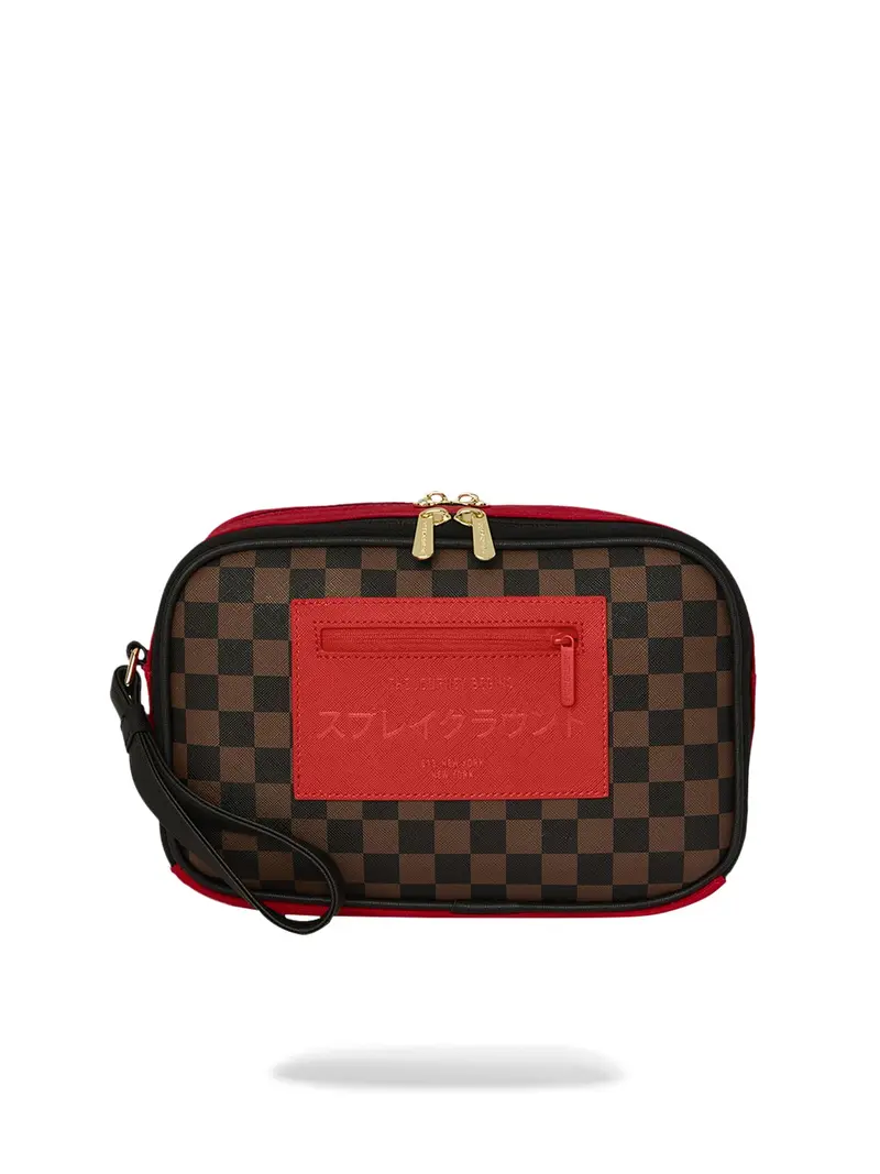 SPRAYGROUND Pochette Unisex adulto RED REDEMPTION MONTE TOILETRY BRICK 910B8899NSZ Marrone