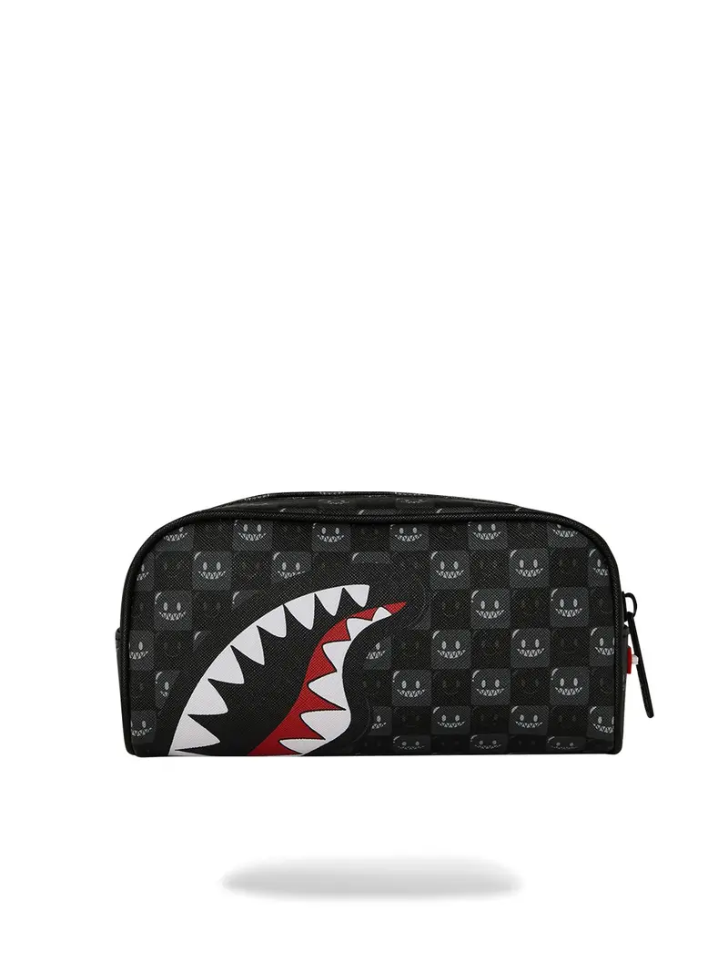 SPRAYGROUND Pochette Unisex adulto SHARKS IN PARIS WTF BUBBLY BLACK CHECK POUCH - 910B9316NSZ
