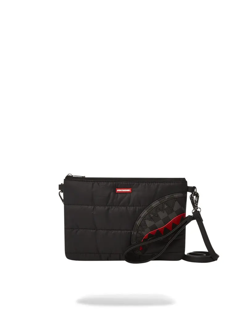 SPRAYGROUND Pochette Uomo BLACK PUFFER GREY CHECK POUCHETTE 910B6858NSZ Nero