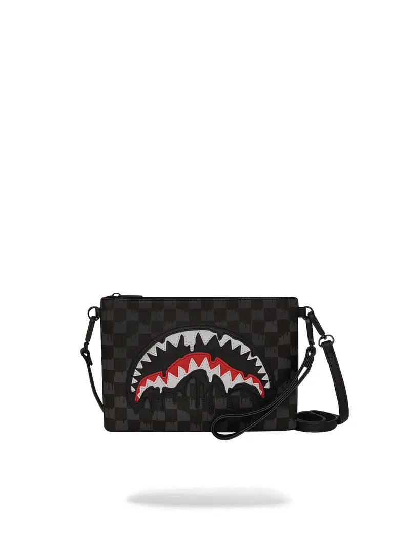 SPRAYGROUND Pochette Uomo DRIPPING SHARKS IN PARIS CROSSOVER CLUTCH 910B7969NSZ Nero
