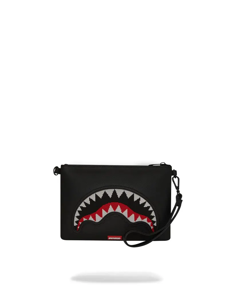 SPRAYGROUND Pochette Uomo FLY KNIT MOUTH CROSSOVER CLUTCH 910B8028NSZ Nero