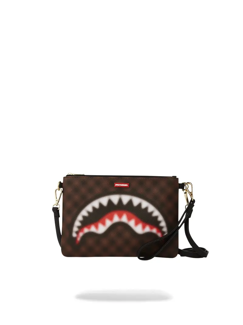 SPRAYGROUND Pochette Uomo SHARKS IN PARIS BLUR POUCHETTE 910B6847NSZ Marrone