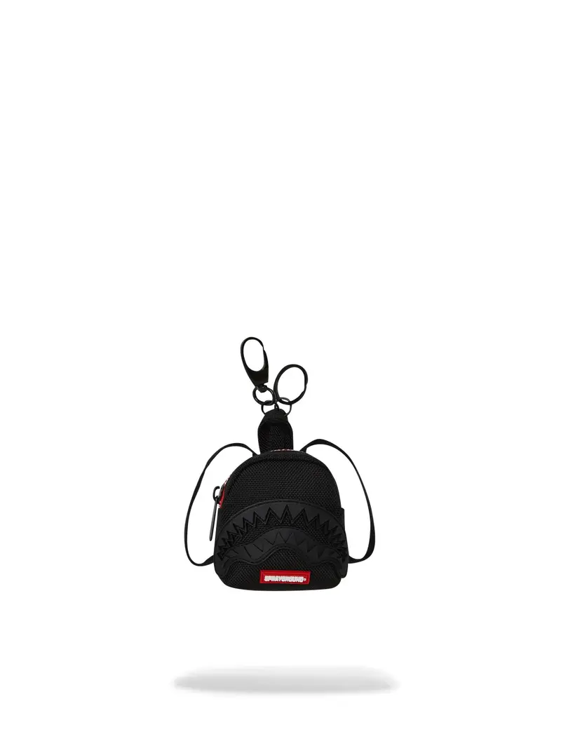 SPRAYGROUND Portachiavi Unisex adulto PRINTED ZIPPER SHARK KEYCHAIN 910K8064NSZ Nero