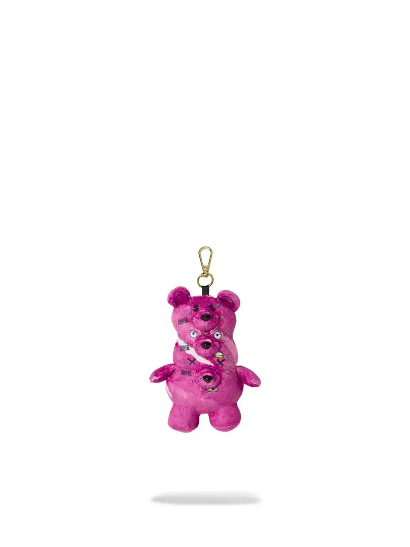 SPRAYGROUND Portachiavi Uomo TRIPLE PINK BEAR KEYCHAIN 910K0602NSZ ROSA