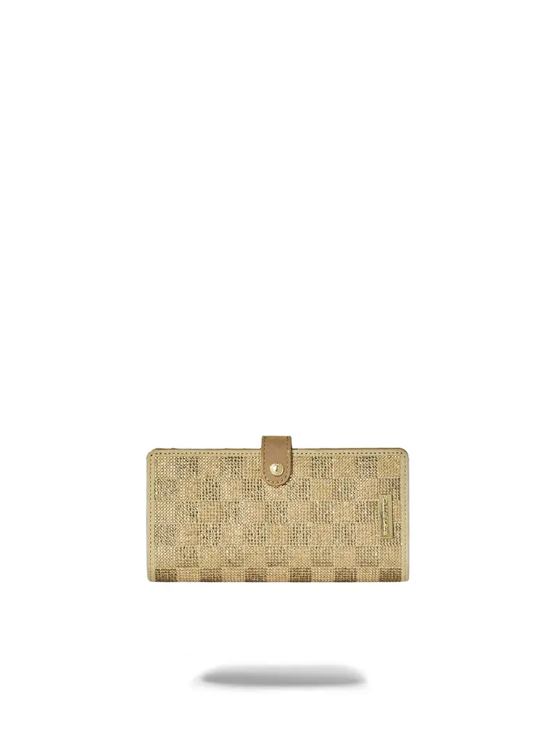 SPRAYGROUND Portafoglio Donna 2 TONE GOLD TRINITY SINGLE FOLD WALLET - 910W9480NSZ