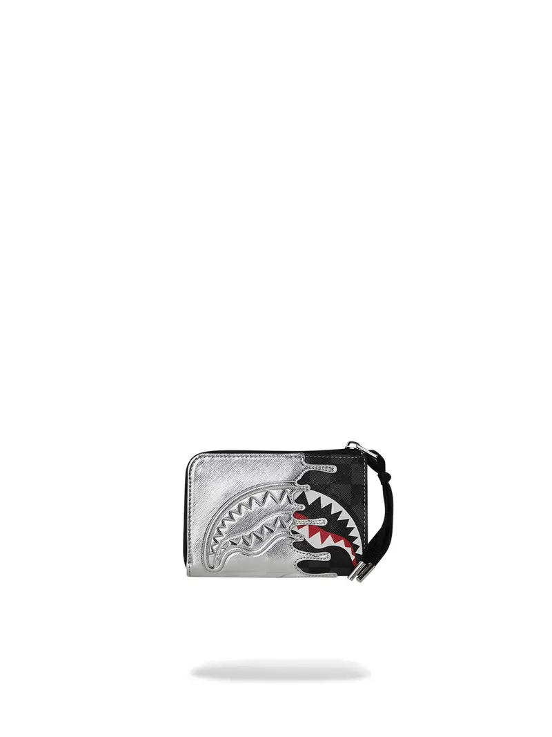 SPRAYGROUND Portafoglio Unisex adulto SILVER SIDE DRIP BLACK CHECK WALLET 910W8931NSZ Nero