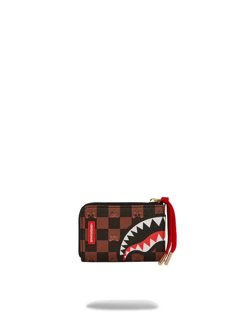 SPRAYGROUND Portafoglio Uomo PEEKING CHARACTER CHECK WALLET 910W7508NSZ Marrone