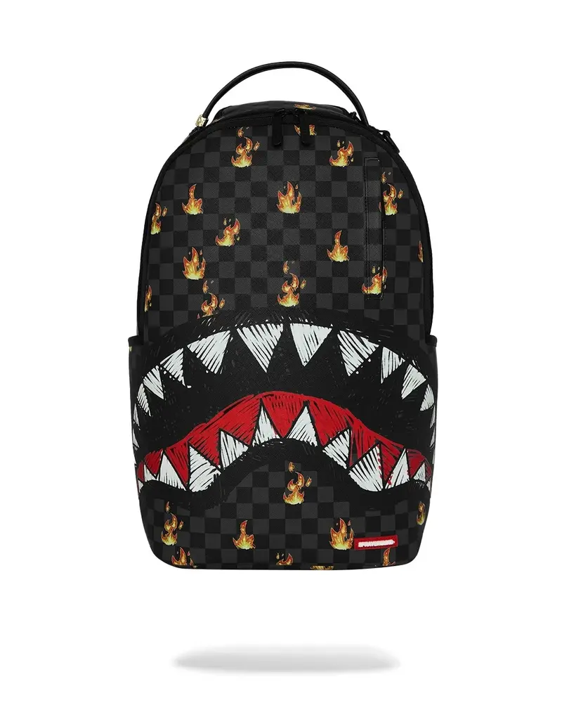 SPRAYGROUND SCRIBBLE FIRE CHECK BACKPACK