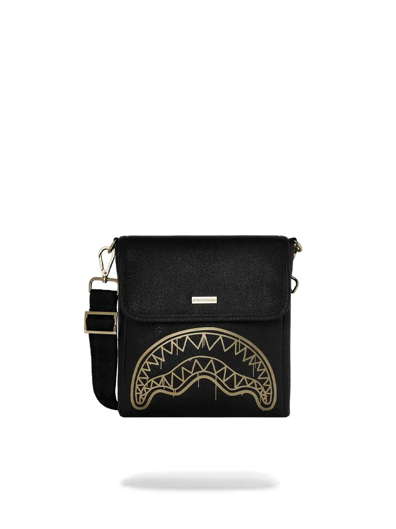 SPRAYGROUND Tracolla Unisex adulto THAT GOLD DRAP MESSENGER SLING 910B8975NSZ Nero