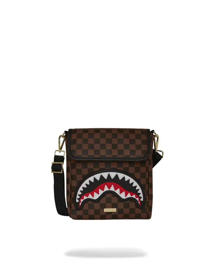 SPRAYGROUND Tracolla Uomo SAWTOOTH SHARKS IN PARIS MESSENGER SLING 910B7839NSZ MARRONE