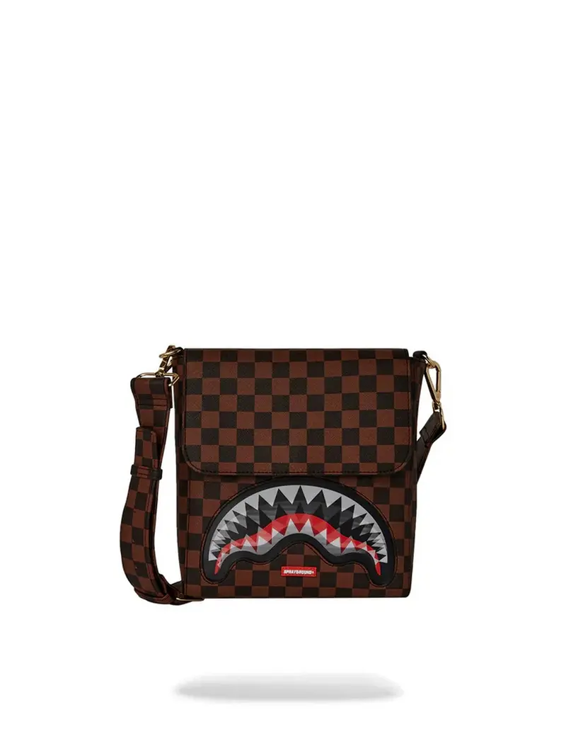 SPRAYGROUND Tracolla Uomo SIP LENTICULAR CHOMP MESSENGER SLING 910B6522NSZ Marrone