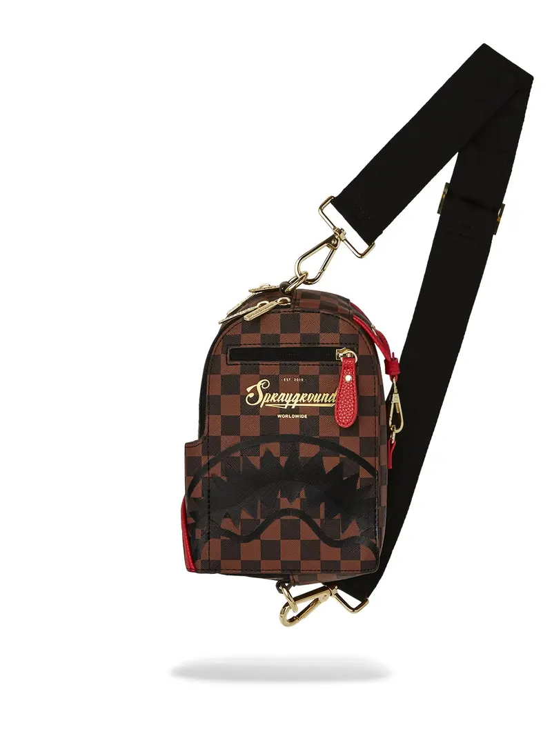 SPRAYGROUND Tracolla Uomo TAKEOVER THE THRONE BACKPACK SLING 910B6553NSZ Marrone