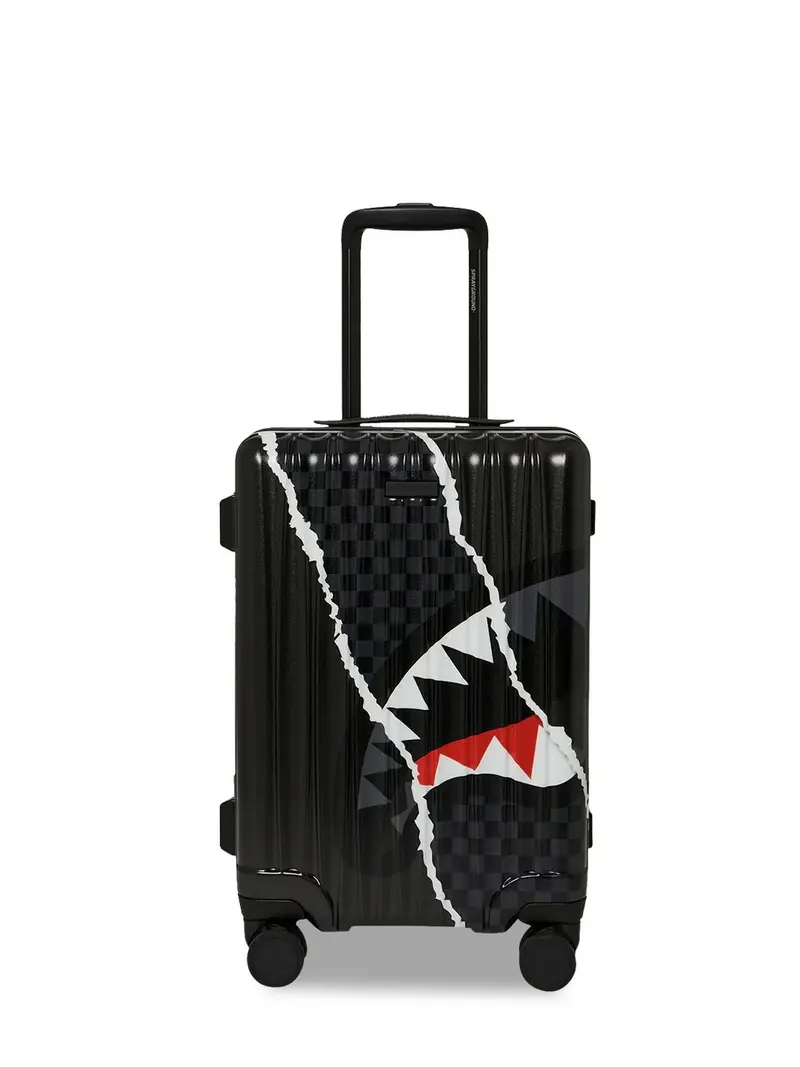 SPRAYGROUND Trolley Unisex adulto CENTER RIP REVEALING GRAY CHECK CARRY-ON LUGGAGE - 910CL323NSZ