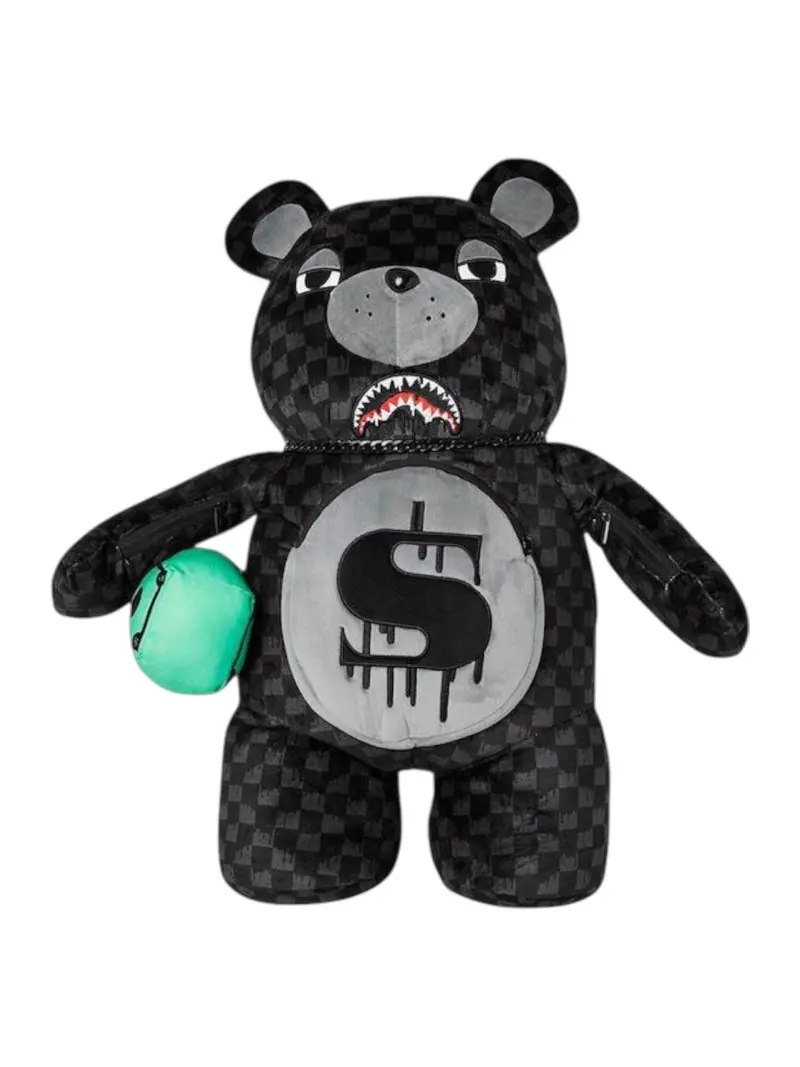 SPRAYGROUND Zaino Uomo DRIPPING SHARKS IN PARIS MONEYBEAR TEDDY BEAR 910B7974NSZ Nero