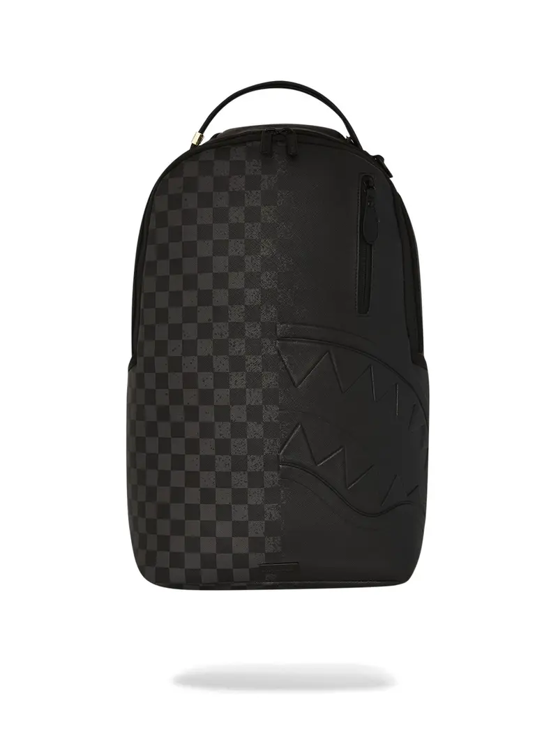 SPRAYGROUND Zaino Uomo HALF SPRITZ BLACK/GREY CHECK BACKPACK 910B6776NSZ Nero