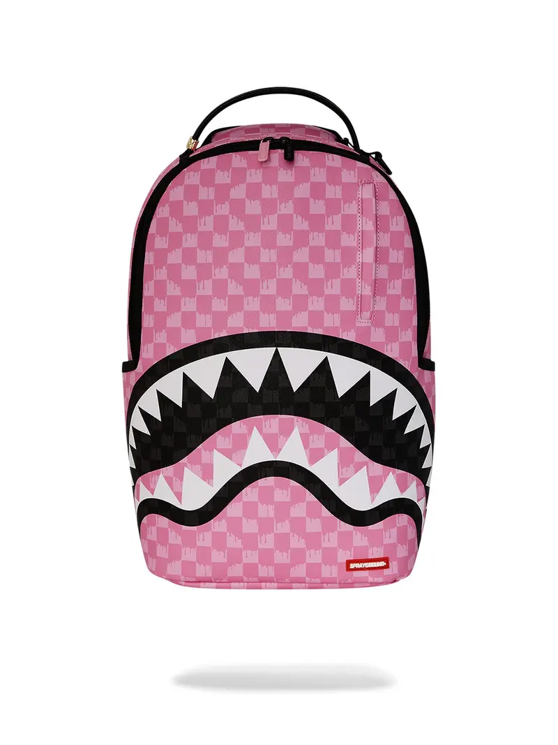 SPRAYGROUND Zaino Uomo PINK AND BLACK DRIP CHECK DLXSV BACKPACK 910B7694NSZ ROSA