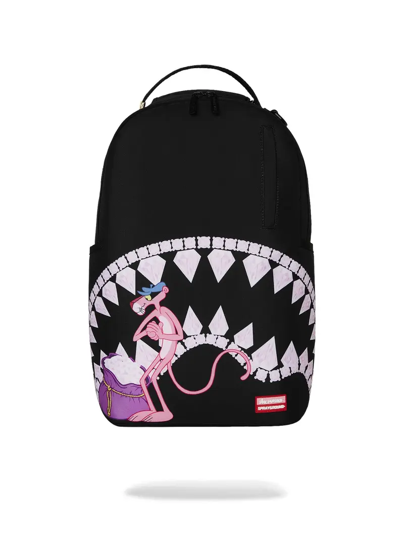 SPRAYGROUND Zaino Uomo PINK PANTHER DIAMOND SHARK DLXR BACKPACK 910B7423NSZ Nero