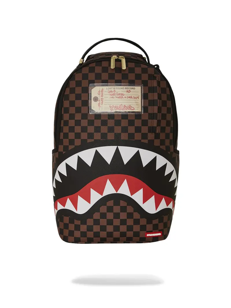 SPRAYGROUND Zaino Uomo SHARKS IN PARIS LOST & FOUND BACKPACK 910B7687NSZ MARRONE