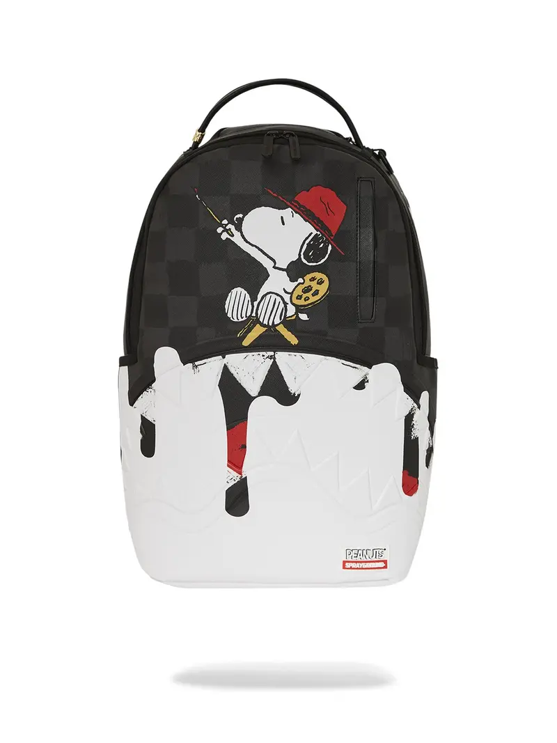 SPRAYGROUND Zaino Uomo SNOOPY PAINTING SHARK DLXSV BACKPACK 910B7686NSZ Nero