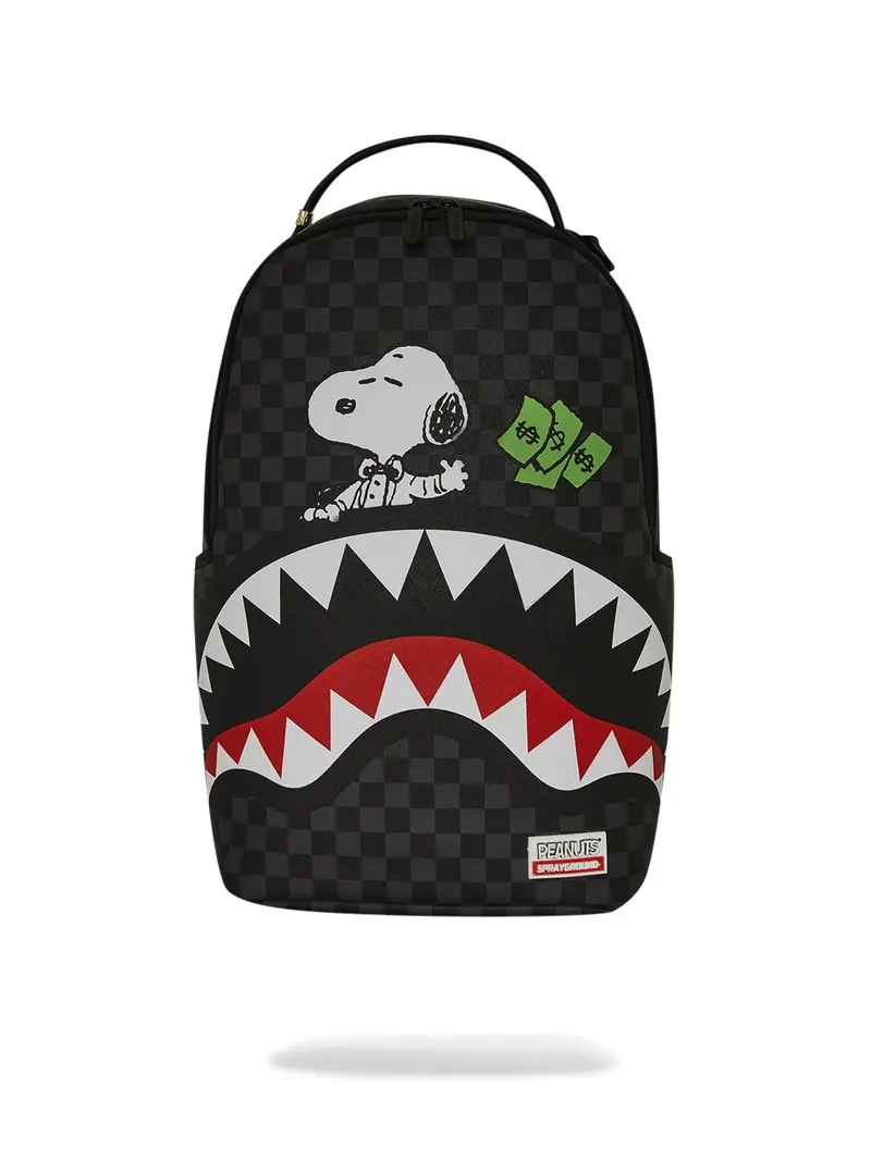 SPRAYGROUND Zaino Uomo SNOOPY TOP SHARK MONEY DLXSV BACKPACK 910B7741NSZ Nero