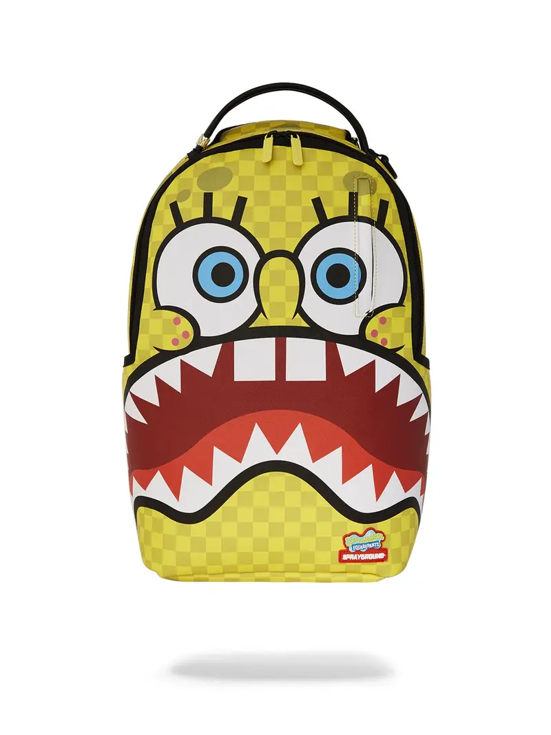 SPRAYGROUND Zaino Uomo SPONGEBOB CHECKERBOB DLXSV BACKPACK 910B7011NSZ GIALLO