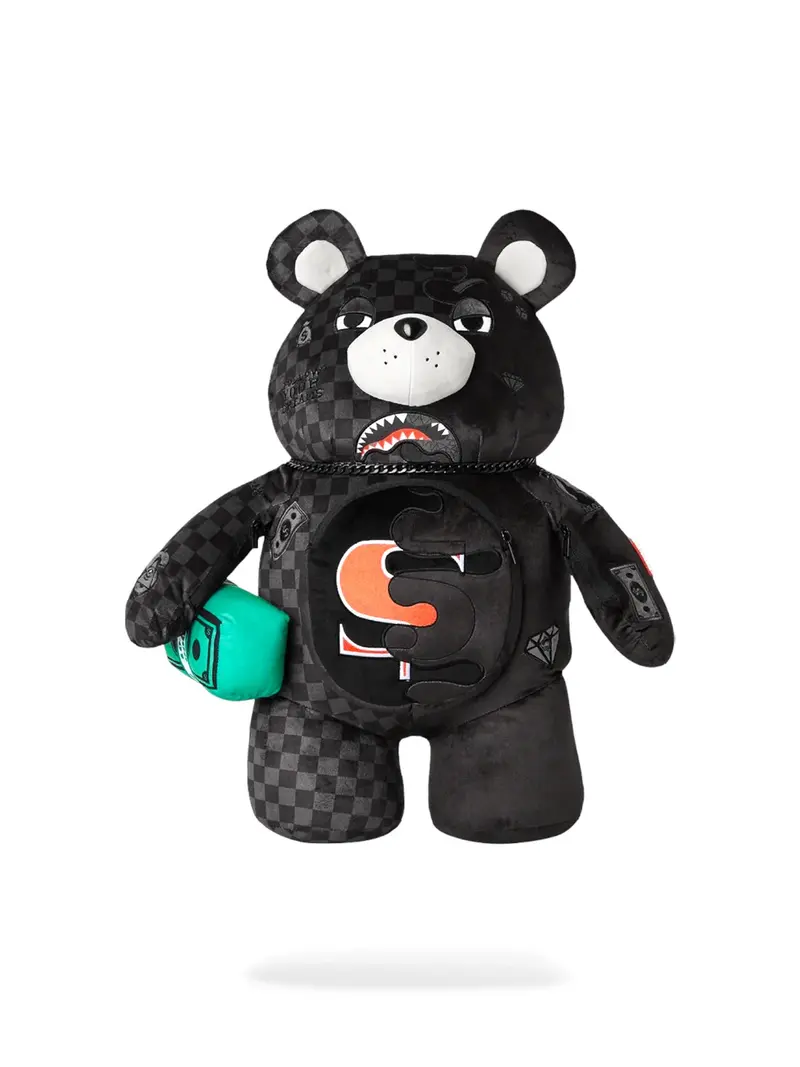 SPRAYGROUND Zaino Uomo UNFINISHED SHARK TEDDY BEAR 910B7476NSZ Grigio