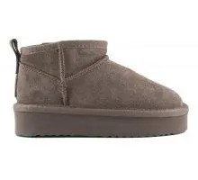 Stivale invernale con suola platform in pelle scamosciata