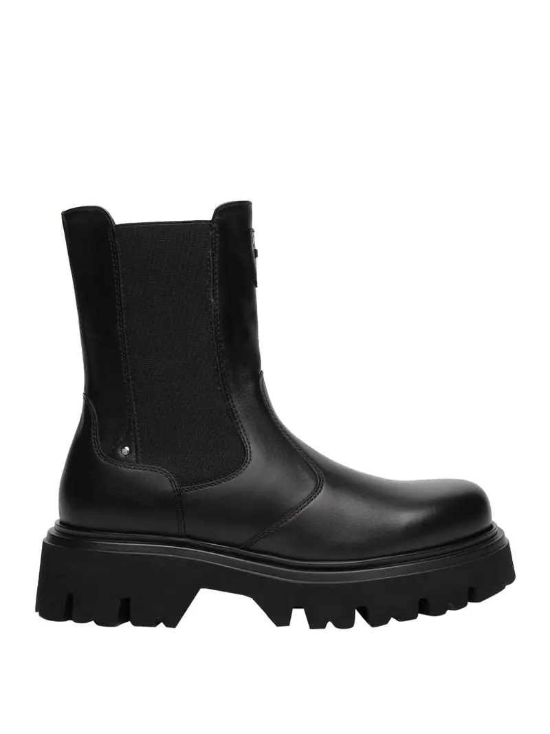 Stivaletti Nero Giardini Chelsea Donna in Pelle Nero