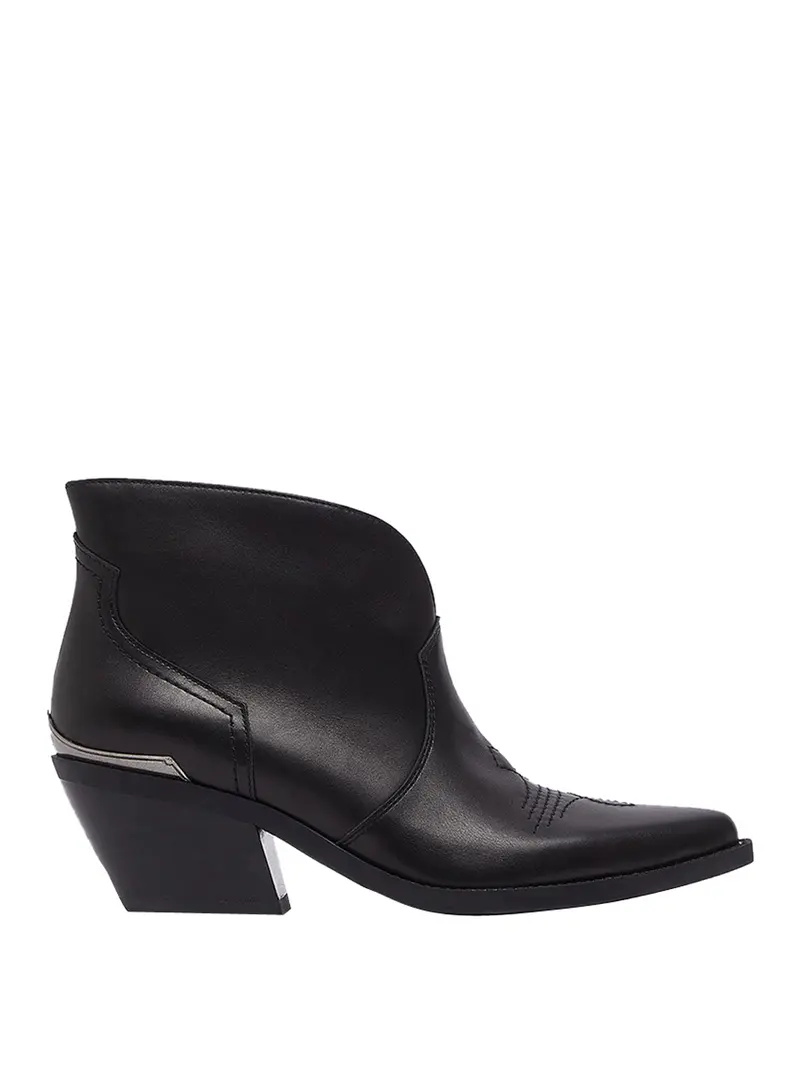 Stivaletti Texani In Pelle Austin 03 Liu Jo - Nero