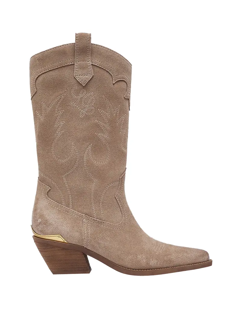 Stivali Texani In Suede Austin 05 Liu Jo - Beige