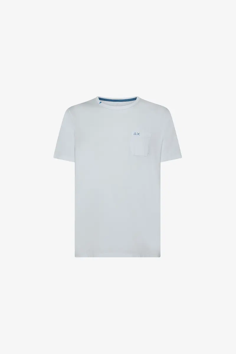 Sun 68 T-shirt Pocket Basic Bianco Uomo