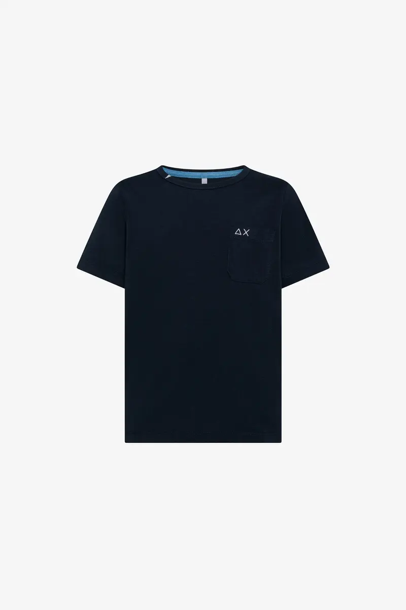 Sun 68 T-shirt Pocket Basic Blu Bambino