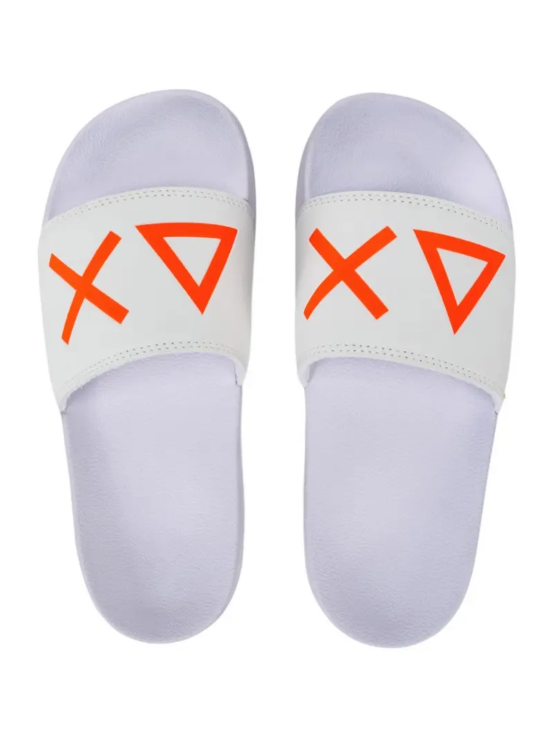 SUN68 Ciabatta Donna Slippers Logo X34203 01 Bianco