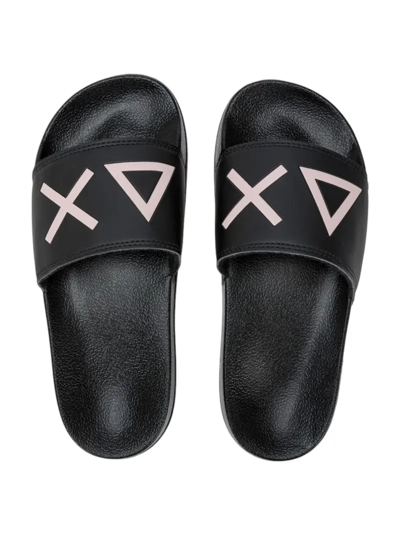 SUN68 Ciabatta Donna Slippers Logo X35204 11 Nero
