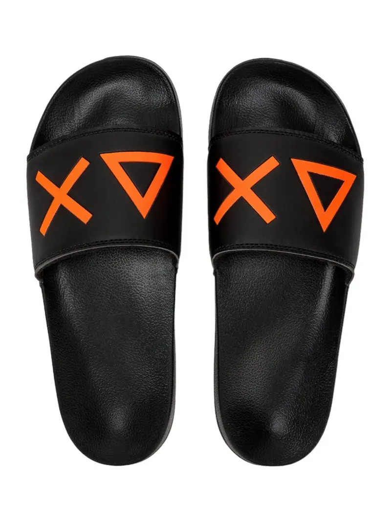 SUN68 Ciabatta Uomo Slippers Logo X34103 11 Nero