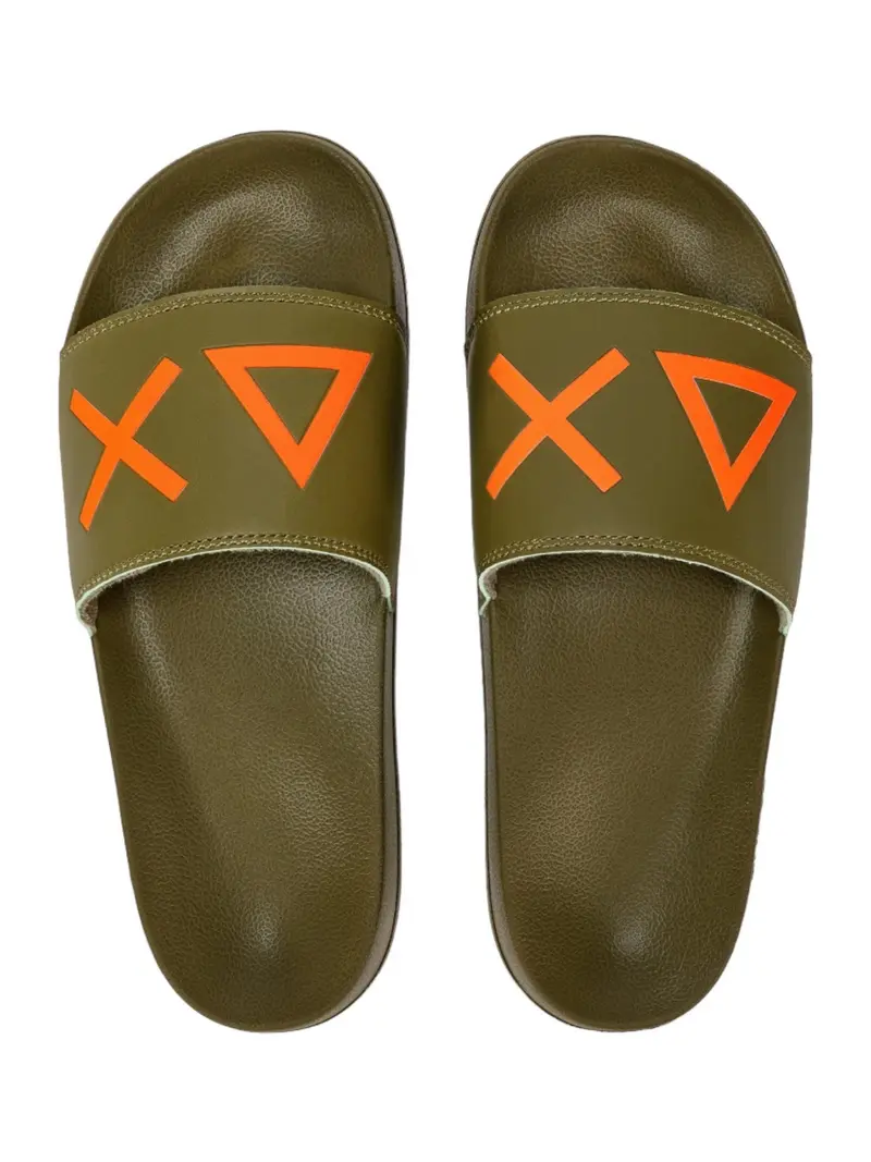 SUN68 Ciabatta Uomo Slippers Logo X34103 19 Verde