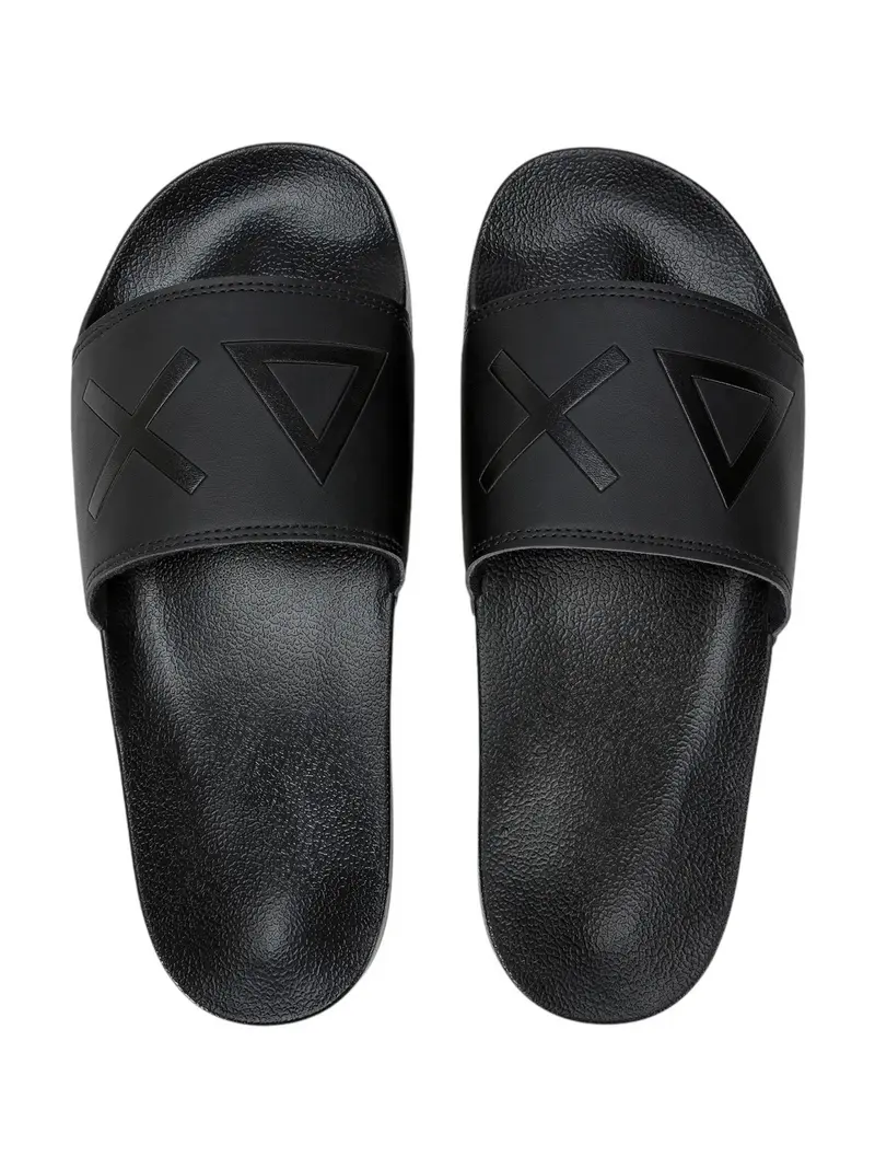 SUN68 Ciabatta Uomo Slippers Logo X35102 11 Nero
