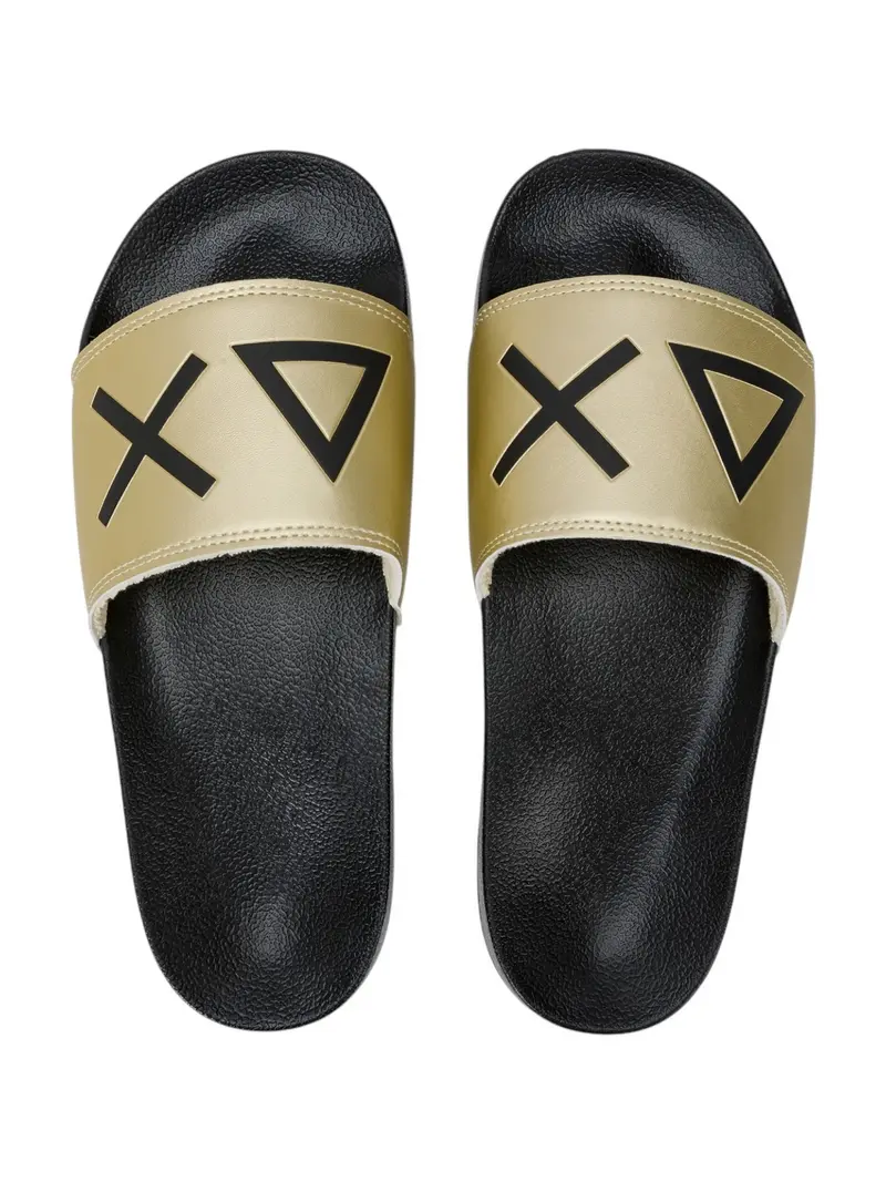 SUN68 Ciabatta Uomo Slippers Logo X35102 1143 Nero