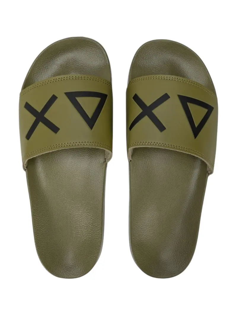 SUN68 Ciabatta Uomo Slippers Logo X35102 19 Verde