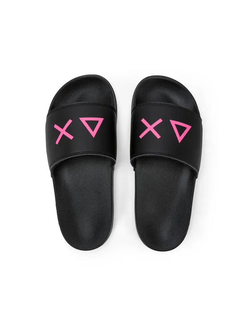 Sun68 Ciabatte Donna Slippers Logo Nero - X36210-11