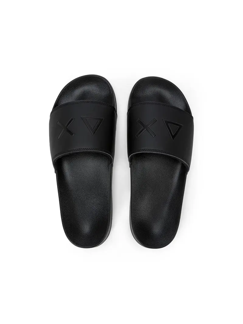 Sun68 Ciabatte Uomo Slippers Logo Nero - X36110-11