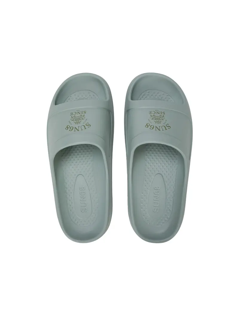 Sun68 Ciabatte Uomo Slippers Monoblock Print Class Verde Salvia/Militare - X3611